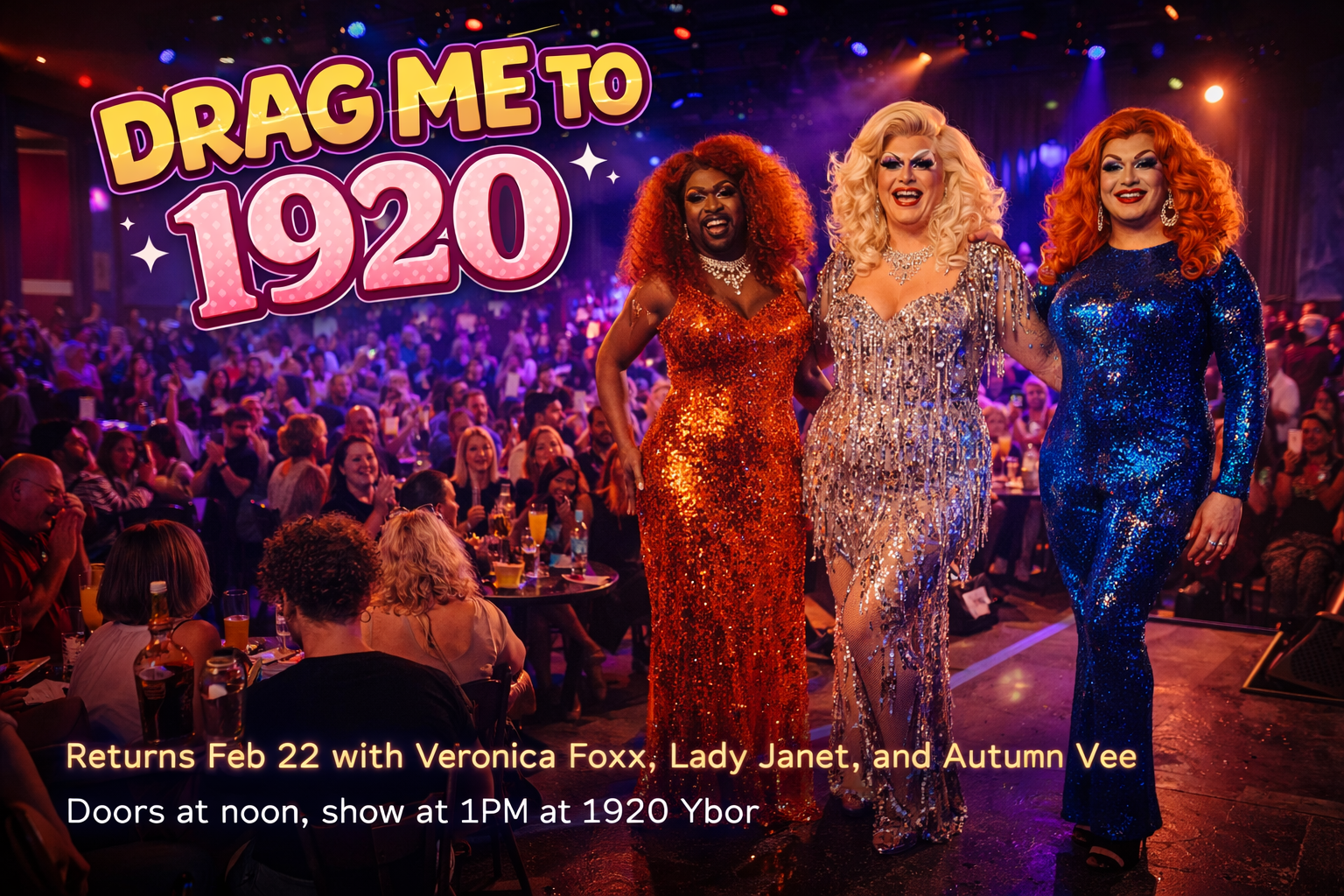 Drag Me to 1920: Drag Brunch in Ybor City Feb 22
